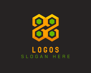 Hexagonal Cube Tech Logo