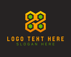 Hexagon - Hexagonal Cube Tech logo design