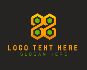 Hexagonal Cube Tech Logo