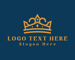 Tiara - Gold Royal Crown logo design