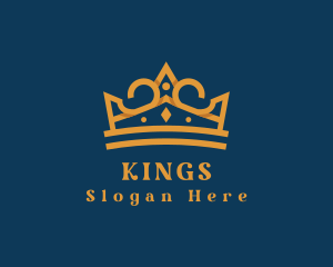 Gold Royal Crown logo design