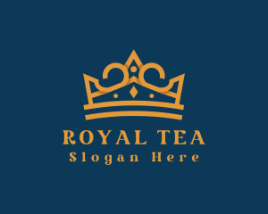 Gold Royal Crown logo design