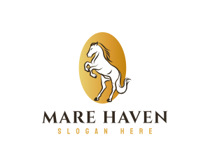 Mare - Golden Horse Polo logo design