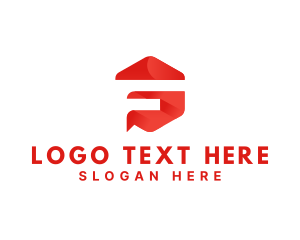 Hexagon - Media Messaging Letter F logo design