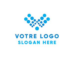 Laundry - Aqua Letter V logo design