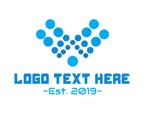 Letter V - Aqua Letter V logo design