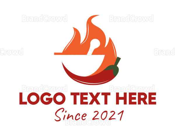 Hot Spicy Pepper Logo