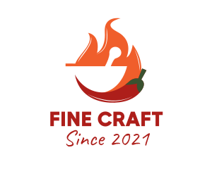 Hot Spicy Pepper  logo design