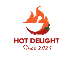 Hot Spicy Pepper  logo design