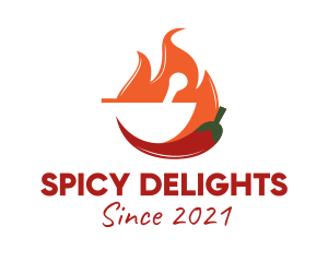 Spicy - Hot Spicy Pepper logo design