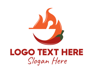 Hot Spicy Pepper  Logo