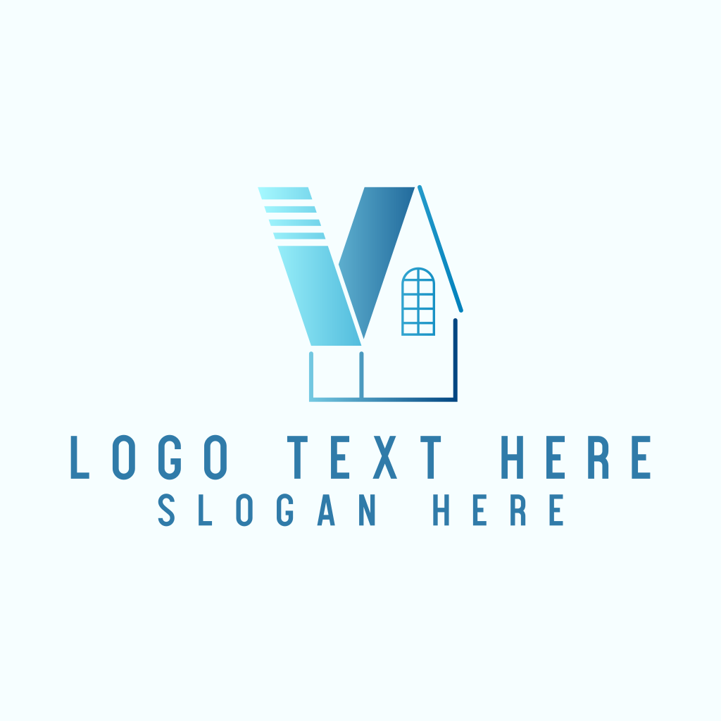 Blue House Letter V Logo | BrandCrowd Logo Maker