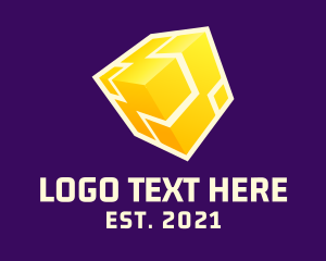 Isometric - 3D Esport Gaming Cube logo design