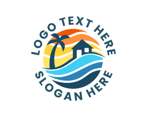 Map - Palm Beach Vacation logo design