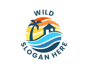 Ocean - Palm Beach Vacation logo design