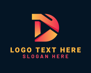 Modern Company Business Letter D logo design