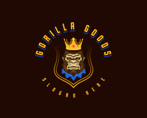 Gorilla - Gorilla King Crown logo design