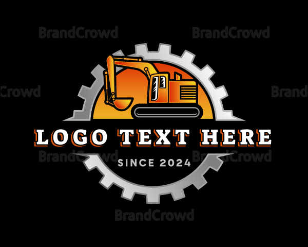 Machinery Excavator Gear Logo