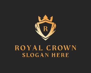 High End Crown Shield logo design