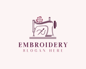 Seamstress Dressmaker Sewing Machine logo design