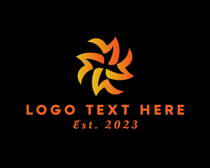 Gradient - Flame Energy Symbol logo design