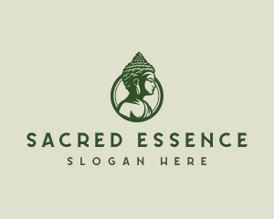 Buddha Statue Religion logo design