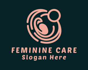 Gynecology - Pink Mother & Baby logo design
