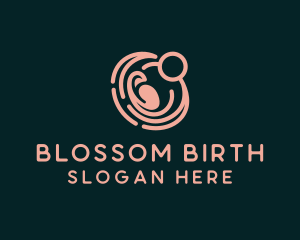 Pink Mother & Baby logo design