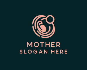 Pink Mother & Baby logo design