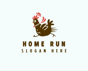 Running Chicken Ranch logo design