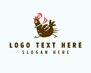 Meatshop - Running Chicken Ranch logo design