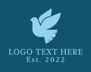 Pigeon - Blue Dove Freedom logo design