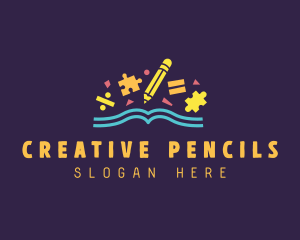 Kindergarten Learning Book logo design