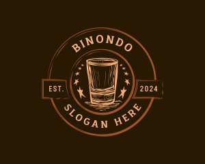 Bartender - Liquor Glass Brewery logo design