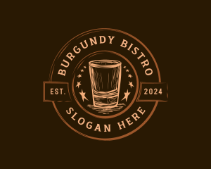 Liquor Shot Glass Brewery logo design