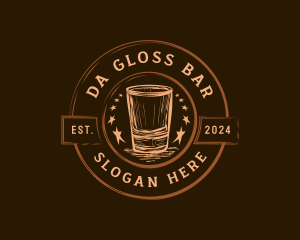 Liquor Shot Glass Brewery logo design