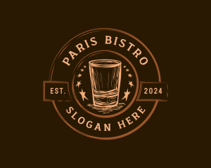 Liquor Shot Glass Brewery logo design