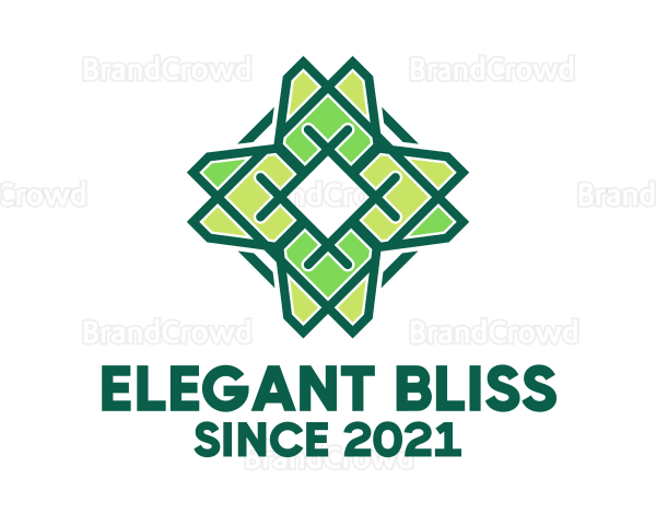 Green Floral Pattern Logo
