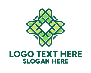 Green Floral Pattern Logo