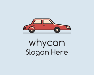 Red Car Sedan  Logo