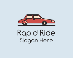 Cab - Red Car Sedan logo design