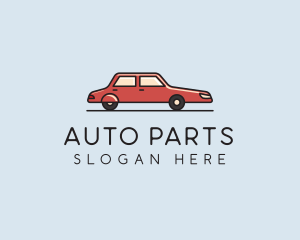 Red Car Sedan  logo design