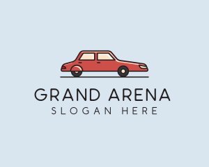 Red Car Sedan  logo design