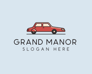 Red Car Sedan  logo design