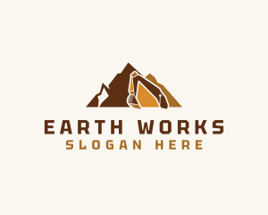 Excavation - Excavator Mountain Contractor logo design