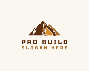 Contractor - Excavator Mountain Contractor logo design