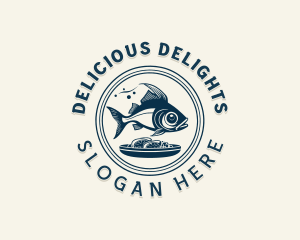 Seafood Restaurant Dining logo design