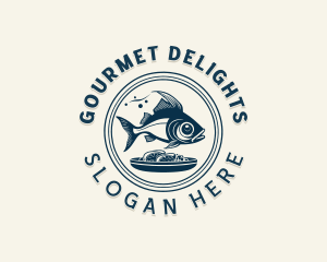 Seafood Restaurant Dining logo design