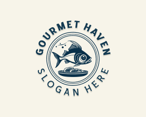 Seafood Restaurant Dining logo design