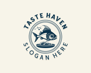 Seafood Restaurant Dining logo design